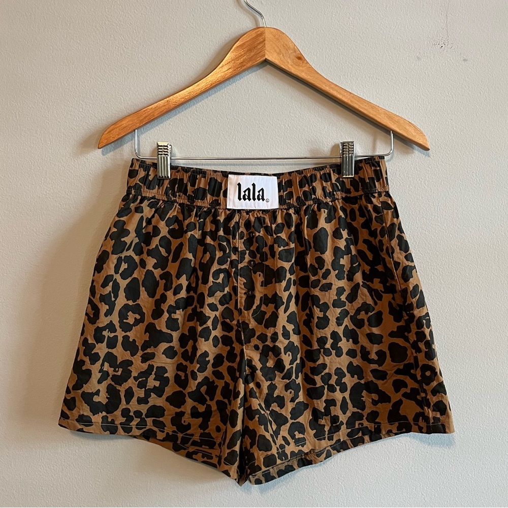 Dressed in Lala Leopard Boxer Shorts Size S/M